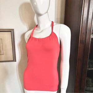 PrAna Quinn Chakara Tank Top - Coral, Size Large